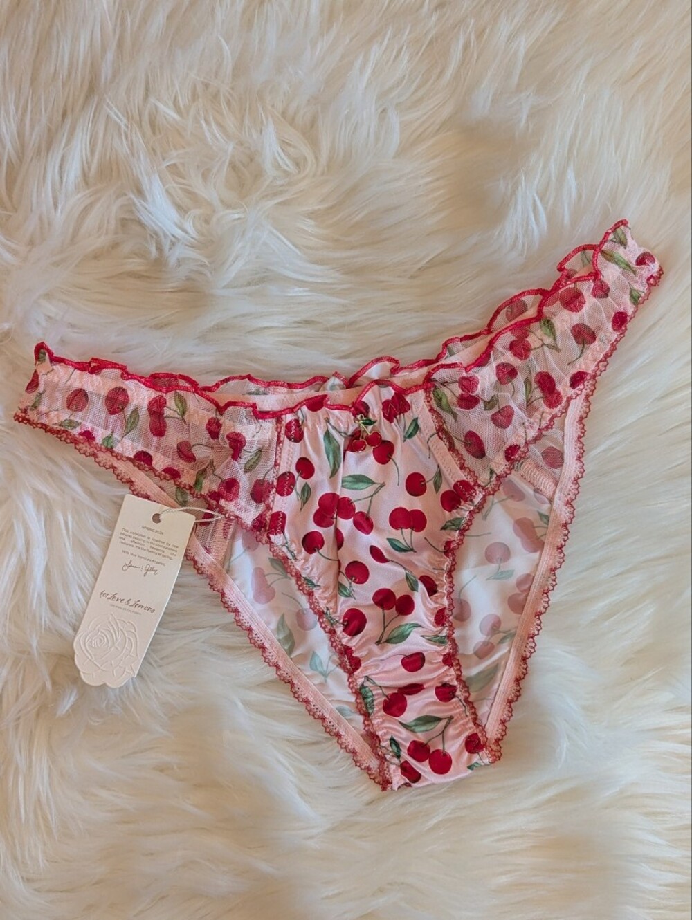 For Love And Lemons Cherry Bikini Panties